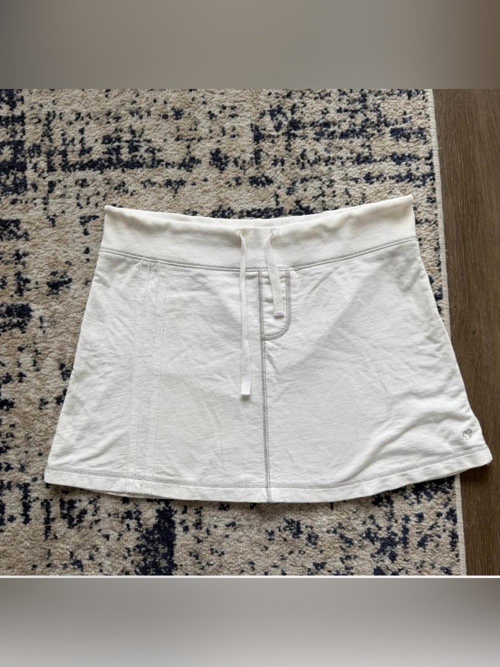 Jacob White Drawstring Mini Skirt